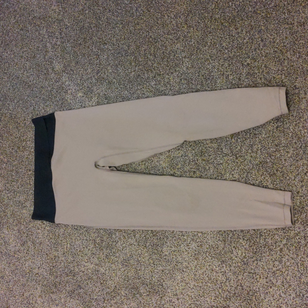 Le Ore Leggings Tan M Crossover Waistband